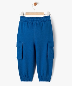 pantalon en maille coupe cargo bebe garcon bleu pantalons et jeansF306601_3