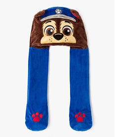bonnet peluche avec oreilles animees garcon - pat patrouille bleu standard foulards echarpes et gantsF307401_2