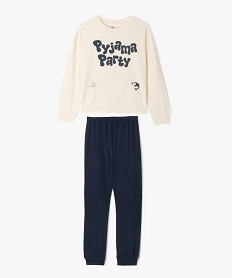 pyjama bicolore avec motif animaux fille beigeF307801_1
