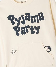 pyjama bicolore avec motif animaux fille beigeF307801_2