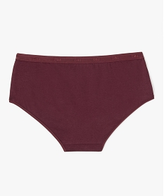boxers en coton stretch femme (lot de 3) - les pockets eco dim violet shortiesF308601_3