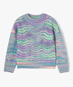 GEMO Pull en maille multicolore fille Multicolore