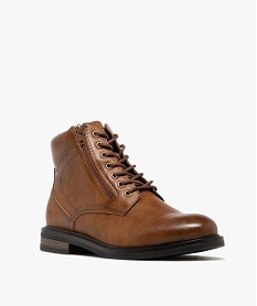 boots a lacets et zip avec doublure chaude homme - urban step orangeF314601_4