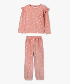 GEMO Pyjama en velours avec volants sur les épaules fille - LuluCastagnette Imprimé