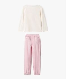 pyjama en velours motifs animaux fille beigeF316001_3