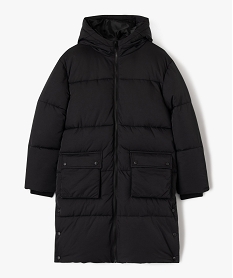 GEMO Parka longue à capuche et dessus déperlant fille noir standard