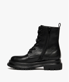bottines fille a semelle crantee detail coeur en strass noir vifF318001_3