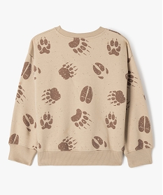 sweat en molleton doux imprime garcon beige sweatsF319501_3
