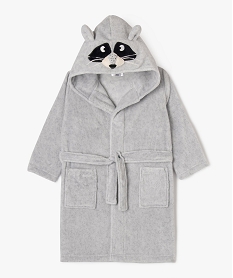 robe de chambre en velours avec capuche raton laveur garcon grisF322201_4
