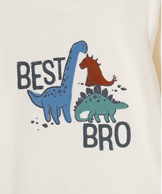 pyjama en polaire motif dinosaures garcon beigeF322301_2