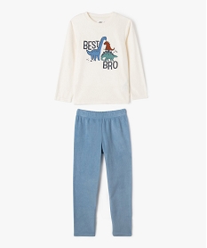 pyjama en polaire motif dinosaures garcon beigeF322301_4