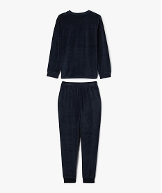 pyjama en velours avec inscription boston garcon bleuF322901_4