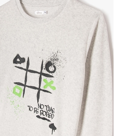 pyjama en velours avec motif graffitis garcon grisF323001_2