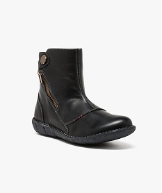 boots femme fourrees style chelsea en suedine brunF326201_2