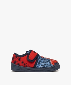 GEMO Chaussons garçon pantoufles à scratch - Spiderman rouge standard