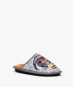 chaussons garcon mules en velours ras - naruto orange standardF327101_2