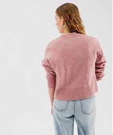 gilet a col v avec poches femme rose giletsF329101_3