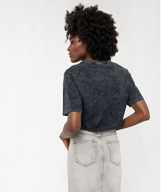 tee-shirt a manches courtes a motif femme - wednesday noir t-shirts manches courtesF330701_3