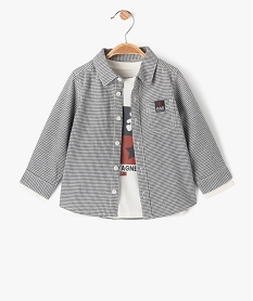 GEMO Ensemble 2 pièces chemise et tee-shirt bébé garçon - LuluCastagnette Imprimé