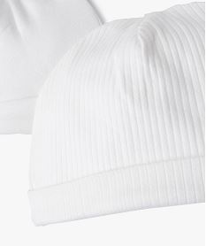 bonnet naissance en jersey a revers (lot de 2) beigeF331101_2