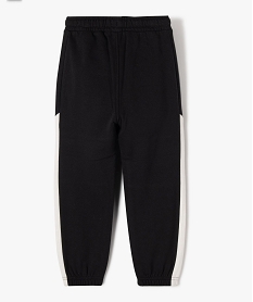 pantalon de jogging bicolore garcon noir pantalonsF331901_4