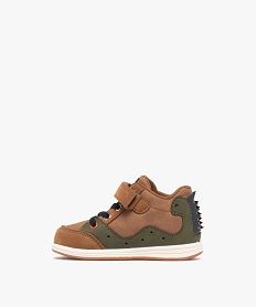 baskets bebe garcon dessus en suedine details dinosaure - hobiz marron standardF333001_3