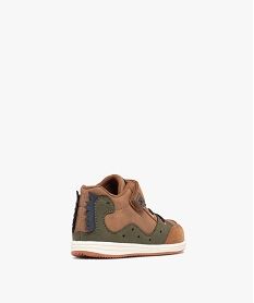 baskets bebe garcon dessus en suedine details dinosaure - hobiz marron standardF333001_4