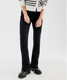 leggings en maille cotelee coupe flare femme noir standard leggings et jeggingsF334801_2