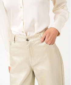 jean large aux reflets metallises femme jaune pantalonsF334901_2