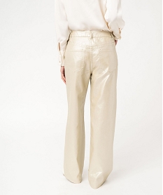 jean large aux reflets metallises femme jaune pantalonsF334901_3