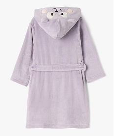 robe de chambre en velours avec capuche chat fille violetF335201_3