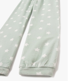 pyjama en velours a motifs papillons et etoiles fille vertF335301_3