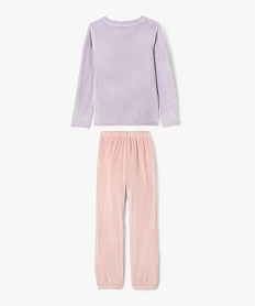 pyjama en velours motif chat fille violetF335401_3