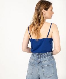 debardeur a fines bretelles avec broderie anglaise femme bleu debardeursF337201_3
