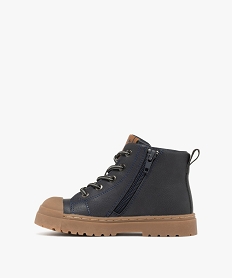 boots garcon a semelle epaisse avec zip et a lacets[missing] bleu boots et bottillonsF337801_3
