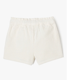 jupe short en velours cotele bebe fille - lulucastagnette beige shortsF340401_3