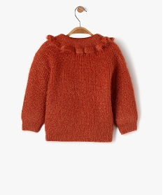 gilet en maille scintillante bebe fille - lulucastagnette orange giletsF340501_3