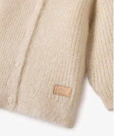 gilet en maille scintillante bebe fille - lulucastagnette beige giletsF340601_2