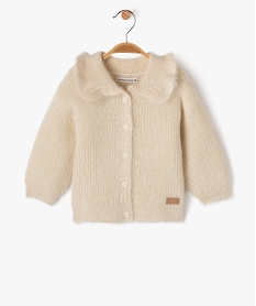 gilet en maille scintillante bebe fille - lulucastagnette beige giletsF340601_4