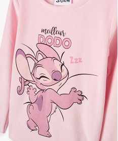 pyjama en velours 2 pieces imprime angel fille - stitch roseF340801_2