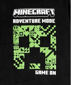 pyjama en velours avec motif jeu video garcon - minecraft noirF341201_2