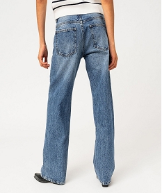 jean regular pleine longueur taille haute femme gris taille hauteF345001_3