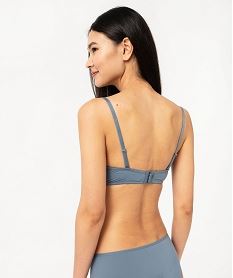 soutien-gorge bandeau en microfibre avec bretelles muti-positions gris standard soutien-gorge bandeauF345601_2