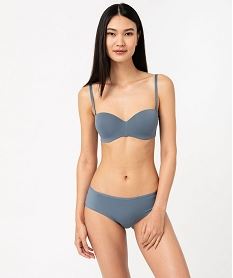 soutien-gorge bandeau en microfibre avec bretelles muti-positions gris standard soutien-gorge bandeauF345601_3