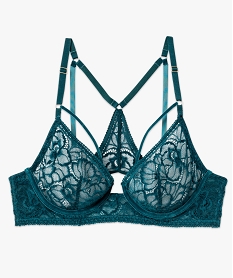 soutien-gorge corbeille en dentelle et velours bleu soutien gorge avec armaturesF346801_4