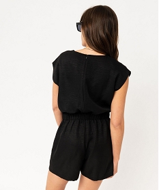 combishort sans manches avec col v a motifs ethniques femme noir combishortsF348101_3