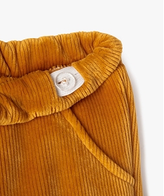 pantalon en velours cotele avec doublure polaire bebe orange pantalonsF348501_3