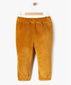 pantalon en velours cotele avec doublure polaire bebe orange pantalonsF348501_4