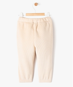 pantalon en velours cotele avec doublure polaire bebe beige pantalonsF348601_4