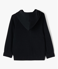sweat a capuche interieur chaud garcon noir sweatsF349901_4
